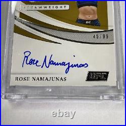 Rose Namajunas 45/99 Auto with Fighter Worn Patch 2021 Immaculate Collection Card