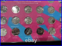 Royal Mint 2012 Olympic Coins & Pins Only Collection Mirror Finish COA Boxed