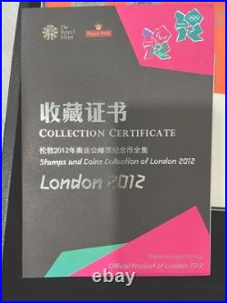 Royal Mint 2012 Olympic Coins & Pins Only Collection Mirror Finish COA Boxed