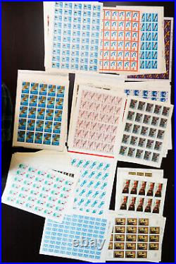 Russia All Mint Fresh Commemorative Collection 4,500 Stamps in Sheets