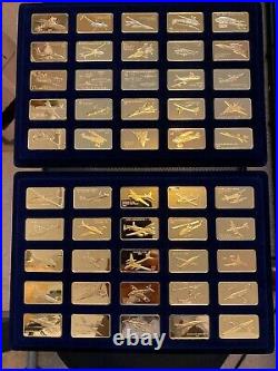 SO RARE! ALL DOCS! Franklin Mint Jane's Medallic 100 of World's Great Aircraft