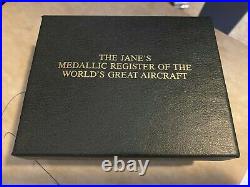 SO RARE! ALL DOCS! Franklin Mint Jane's Medallic 100 of World's Great Aircraft