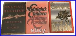 Salman Rushdie Signed Lot JSA LOA Midnight's Children Satanic Verses Shalimar