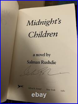 Salman Rushdie Signed Lot JSA LOA Midnight's Children Satanic Verses Shalimar