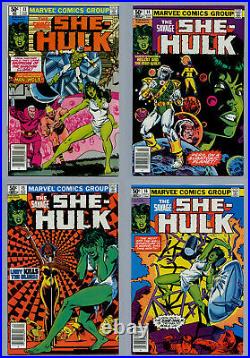 Savage She-hulk Lot A Complete Run 25 Bronze Age Comics #1-#25 All Newsstand Vf