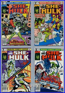 Savage She-hulk Lot A Complete Run 25 Bronze Age Comics #1-#25 All Newsstand Vf