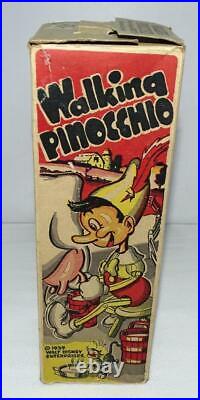 Scarce All Original Boxed Setn. Mint Disney1939 Pinocchio Marx Tin Wind-up Toy