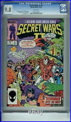 Secret Wars II 1 9 Lot 1 2 3 4 5 6 7 8 9 All Cgc 9.8 White Pgs Limited Series