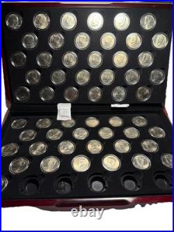 Set Collection Kennedy Halves 1964 2018 PD complete all BU 55 coins Display Case