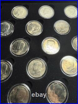 Set Collection Kennedy Halves 1964 2018 PD complete all BU 55 coins Display Case