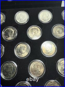 Set Collection Kennedy Halves 1964 2018 PD complete all BU 55 coins Display Case