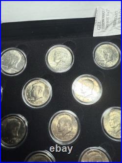 Set Collection Kennedy Halves 1964 2018 PD complete all BU 55 coins Display Case