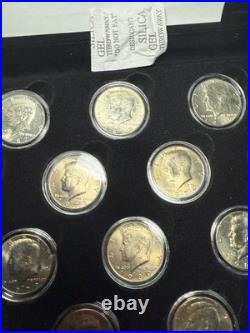 Set Collection Kennedy Halves 1964 2018 PD complete all BU 55 coins Display Case