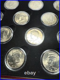 Set Collection Kennedy Halves 1964 2018 PD complete all BU 55 coins Display Case
