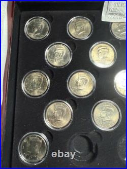 Set Collection Kennedy Halves 1964 2018 PD complete all BU 55 coins Display Case