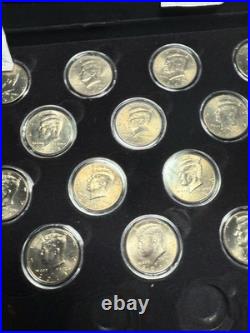 Set Collection Kennedy Halves 1964 2018 PD complete all BU 55 coins Display Case