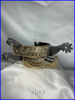 Silver Spur Rodeo All Around Cowboy Trophy Spurs 2013 NOS Mint Custom Hand Made