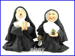 Sister Folk NUN FIGURINES Lot of 10 GN/ Maureen Black & White Habit 1999 Vintage