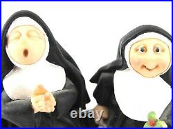 Sister Folk NUN FIGURINES Lot of 10 GN/ Maureen Black & White Habit 1999 Vintage