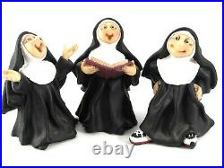 Sister Folk NUN FIGURINES Lot of 10 GN/ Maureen Black & White Habit 1999 Vintage