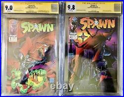 Spawn Comic Collection Lot (1-10 + #300) ALL CGC Graded & Signed Todd McFarlane