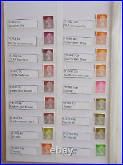 Specialised Machin Collection Y1760-y1790 Complete All Printings 45 Litho Stamps