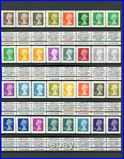 Specialised QE2 Machin Collection all stamps issd 1971 2023 1240+ MNH stamps