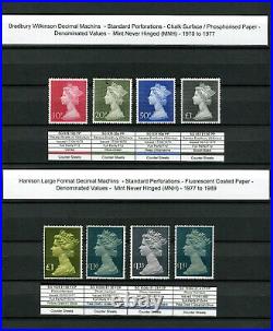 Specialised QE2 Machin Collection all stamps issd 1971 2023 1240+ MNH stamps