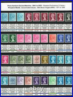 Specialised QE2 Machin Collection all stamps issd 1971 2023 1240+ MNH stamps