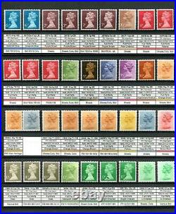 Specialised QE2 Machin Collection all stamps issd 1971 2023 1240+ MNH stamps
