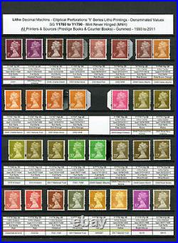 Specialised QE2 Machin Collection all stamps issd 1971 2023 1240+ MNH stamps