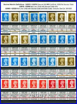 Specialised QE2 Machin Collection all stamps issd 1971 2023 1240+ MNH stamps