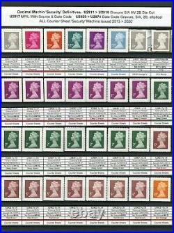 Specialised QE2 Machin Collection all stamps issd 1971 2023 1240+ MNH stamps