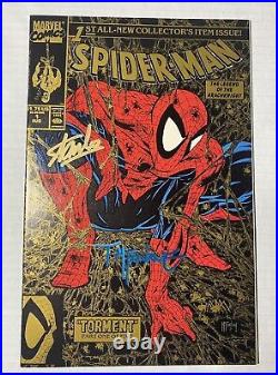 Spider-Man # 1 Signed Stan Lee & Todd McFarlane Gold 2nd Print 1990 NM