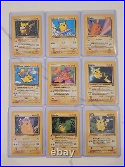 Stamped Pokemon 2000 Pikachu World Collection Complete Set 9/9 All NM/Mint