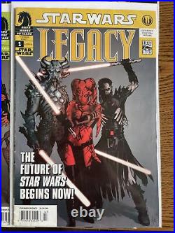 Star Wars Legacy 1-50 With 2 3 16 17 18 20 48 All Key NEWSSTAND lot Run Dark Horse