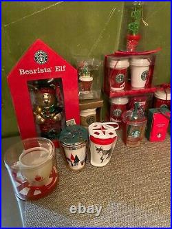 Starbucks Ornaments Lot Of 25- Swarovski, Snow Globe Etc. All Brand New