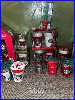 Starbucks Ornaments Lot Of 25- Swarovski, Snow Globe Etc. All Brand New