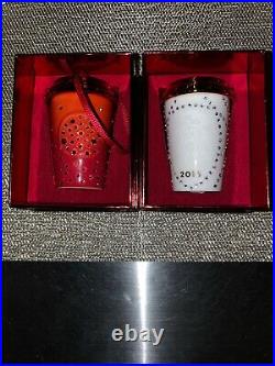 Starbucks Ornaments Lot Of 25- Swarovski, Snow Globe Etc. All Brand New