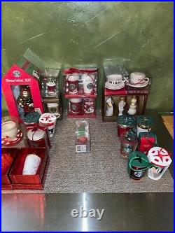 Starbucks Ornaments Lot Of 25- Swarovski, Snow Globe Etc. All Brand New