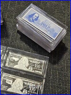 State Silver $100.999 Fine Silver The Federated Mint Full Set Collection All 50