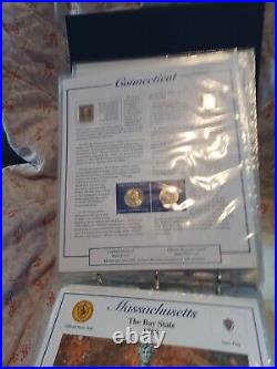 Statehood Quarters Collection Volumes 1 & 2 PCS Stamps & Coins Set of 100 Coins