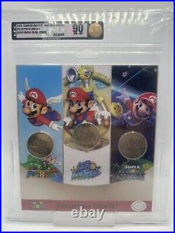 Super Mario 3D All Stars LIMITED Collectible Coin Set! Graded VGA 90 NM+ / Mint