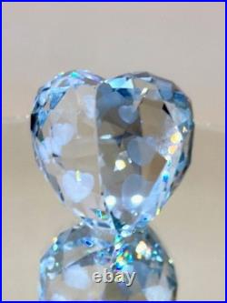 Swarovski Crystal Heart Figurines Lot/3 Love Blue Red Pink Clear NIB Paperweight