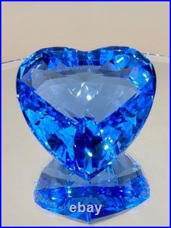 Swarovski Crystal Heart Figurines Lot/3 Love Blue Red Pink Clear NIB Paperweight