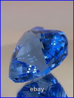 Swarovski Crystal Heart Figurines Lot/3 Love Blue Red Pink Clear NIB Paperweight