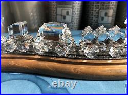 Swarovski crystal figurine Train Set with track. All in mint condition