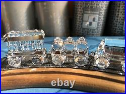 Swarovski crystal figurine Train Set with track. All in mint condition