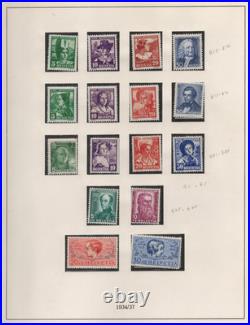 Switzerland 1934-48 Collection Of 127 All Complete Sets Mint Hinged & Mnh