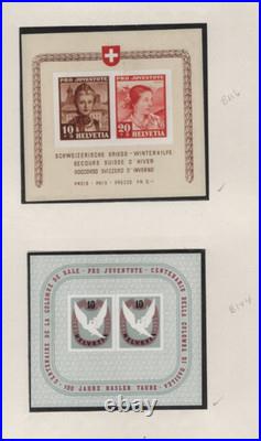 Switzerland 1936-1950 Collection Of 11 Souvenir Sheets All Mint Never Hinged